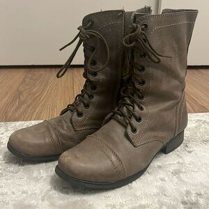 Brown, Steve Madden boots in a size 8.5